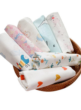 双层棉纱布料婴儿宝宝裸睡面料