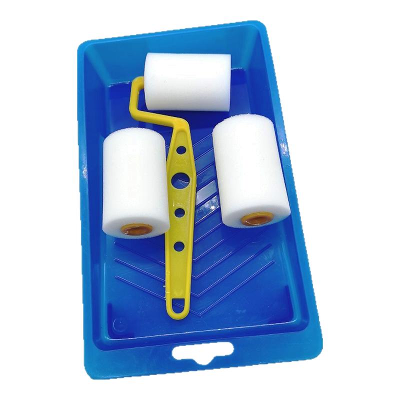 工厂直销小滚芯2寸海绵滚筒刷涂鸦绘画滚刷门窗家具改色托盘套装