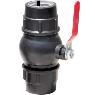 pe水管活接球阀6分快接开关32塑料卡扣阀门黑色塑料管接头1寸管件