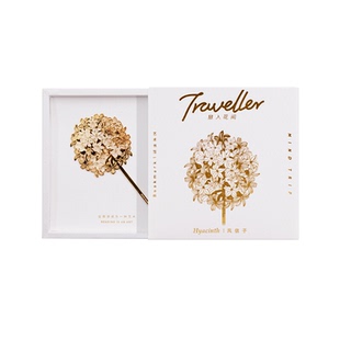 中国美术学院文创风信子创意金属书签礼品高档精致古典女老师毕业教师节镂空黄铜书签礼盒纪念品朋友生日礼物