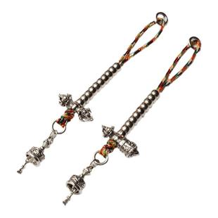 藏银手串记子藏式108颗文玩侧挂搭配小金刚星月菩提百香籽diy配饰