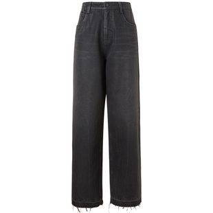 VVNK JANE PLUS秋季新款经典直筒毛边牛仔裤子女J431851227B