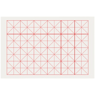 三年级宣纸米字格半生半熟加厚练习纸8开24格子5.5*5.5书法专用纸