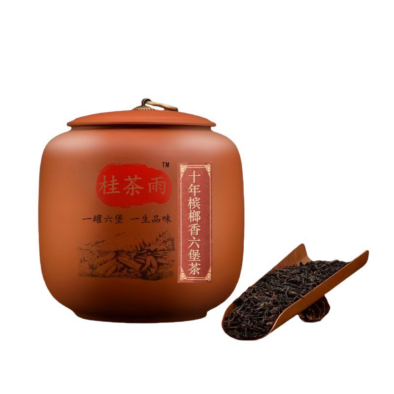 六堡茶梧州广西特级正品黑茶叶散装金花2012年槟榔香中秋送礼罐装