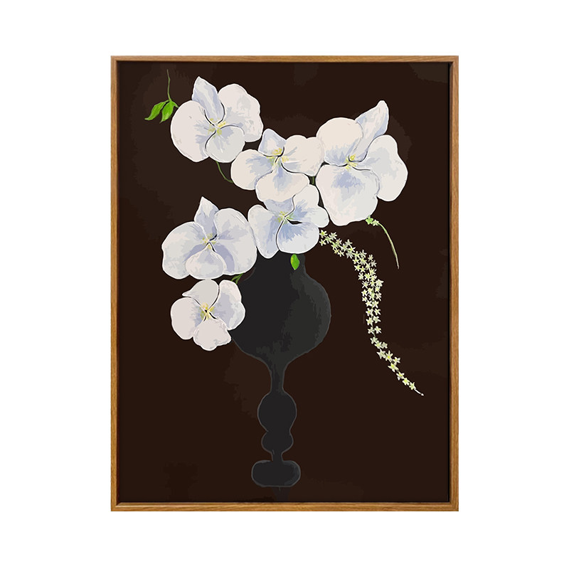 雅调蝴蝶兰diy数字油画材料包