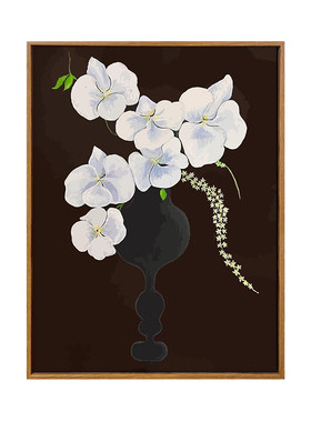 雅调蝴蝶兰diy数字油画材料包