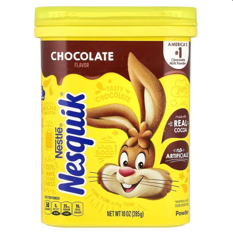 雀巢NESTLE-Nesquik即溶朱古力粉285g热可可巧克力饮品速溶即冲版