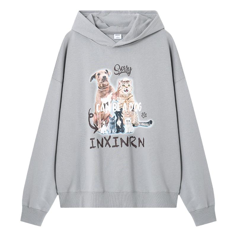 INXINRN卡通小狗猫咪卫衣
