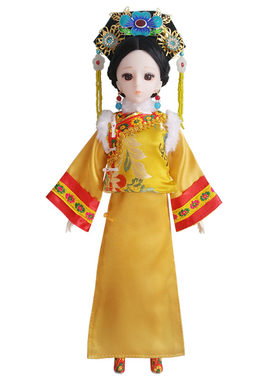 清朝古装女娃娃宫廷套官衣服玩具
