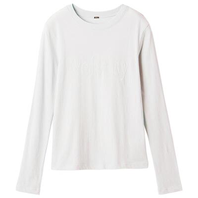 Mila Owen25秋冬新品纯色百搭植绒印花内搭长袖T恤09WCT255079