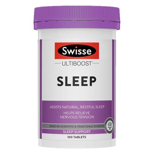 Swisse斯维诗睡眠片100片缬草片 无褪黑素天然草本安瓶助眠官方