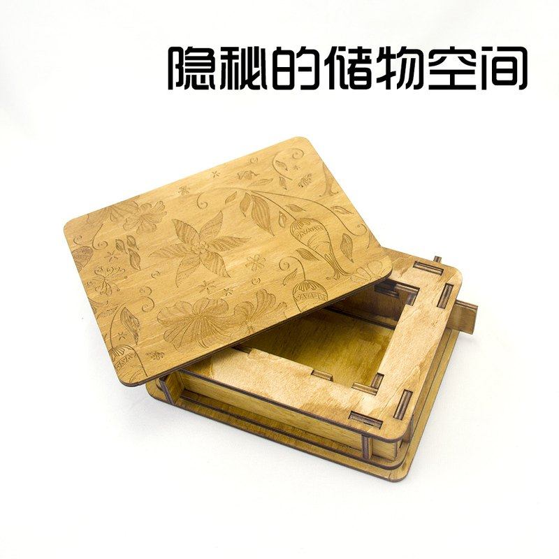 木制国外设计巴顿机关盒藏宝九连环盒魔术孔明逃生游戏锁