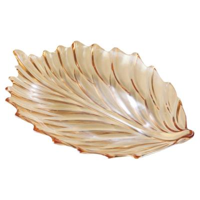 水晶玻璃果盘水果盘叶子家用客厅