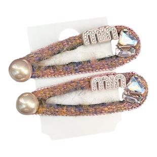 韩国新款发夹侧边刘海夹miu发卡前额碎发整理神器bb夹高级感发饰