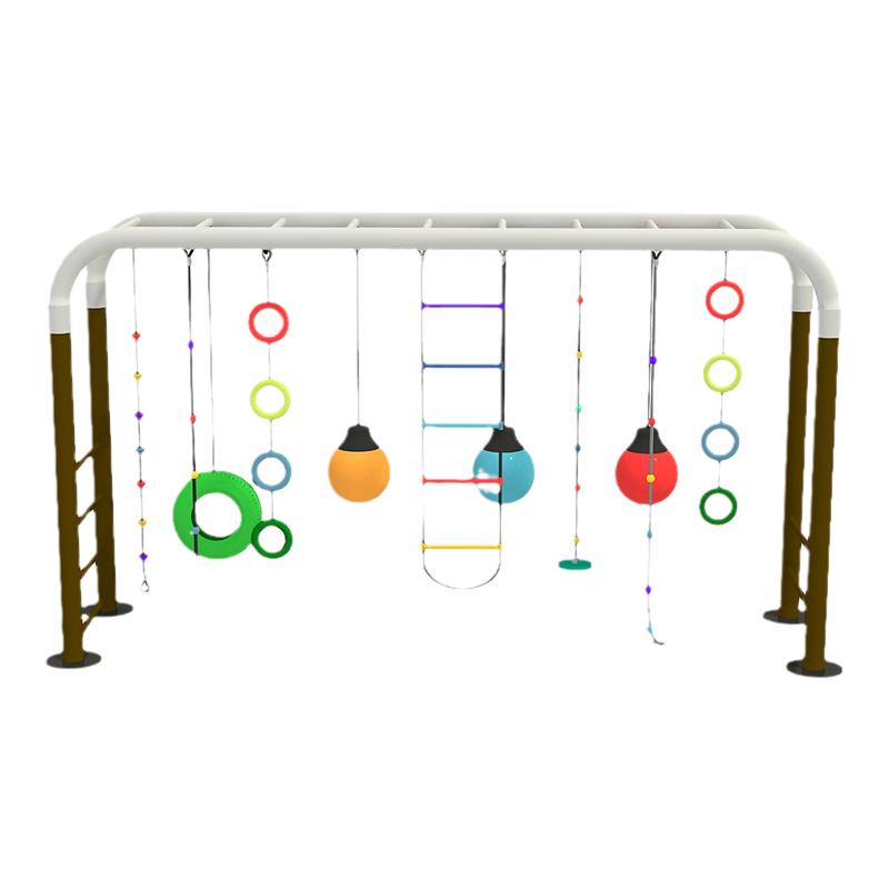幼儿园户外活动体能秋千架攀爬架体适能训练器材儿童悬吊爬绳绳梯