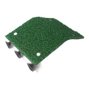 大号水陆缸龟缸两栖缸乌龟爬梯晒背仿真草坪造景亚克力浮岛龟晒台