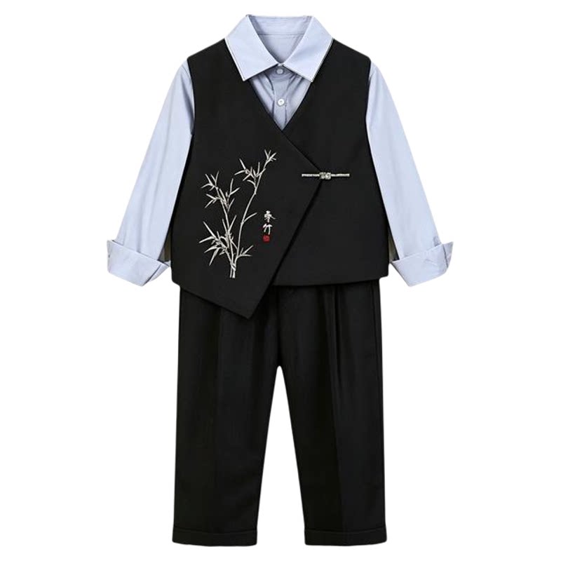 男童新中式西服套装演出服礼服