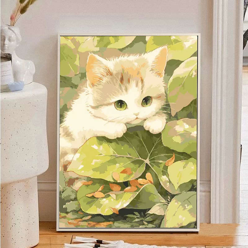 高难度钻石画2025新款可爱猫咪客厅点贴砖十字绣手工diy钻石绣5d