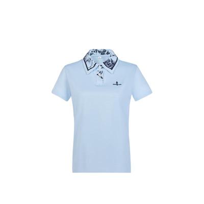 比音勒芬女士印花翻领短袖polo衫