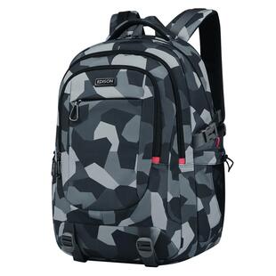 爱迪生中学生书包男生初中生2025大容量高中生护脊减负防水背包男