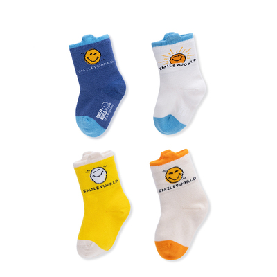 法国Smiley笑脸儿童棉袜中筒a类