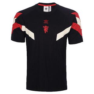 天朗足球Adidas/阿迪达斯曼联皇马运动休闲复古训练短袖T恤IS6519