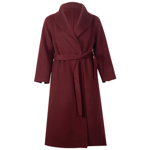 【新年战袍】美丽客栈浴袍款大码女装反季优雅复古羊毛双面呢大衣