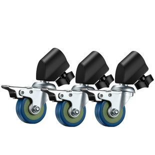 特价 灯架脚轮影室灯摄影棚三脚架移动滑轮2.8米灯架魔术腿C型架专用滚轮底轮地轮刹车地脚轮子万向轮配件