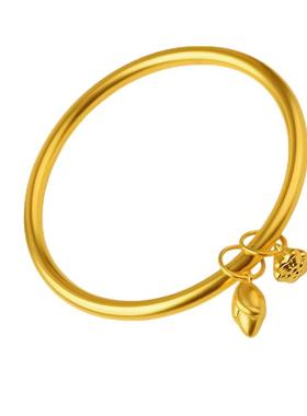 古法传承越南沙金手镯女仿真黄金不掉色莲蓬两世欢镯子实心24K潮