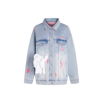 女士破洞牛仔外套潮流