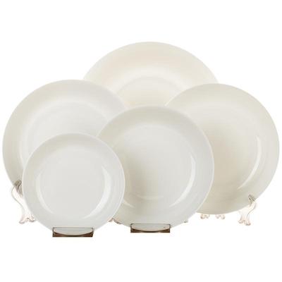 纯白色家用盘子陶瓷寸骨瓷饭盘