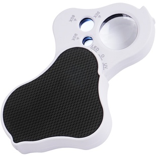 拜斯特30倍60倍90倍折叠便携式放大镜带LED灯钱币邮票文玩鉴定