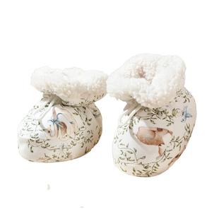 欧孕婴儿软底鞋袜步前鞋棉鞋小月龄0到6个月宝宝保暖加绒护脚套冬