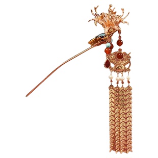 华容珠翠原创手工发簪仿烧蓝发钗步摇汉服旗袍古典古风盘发饰复古