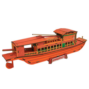 南湖红船帆船航母模型拼装木质3diy手工制作仿真立体拼图爱国教育