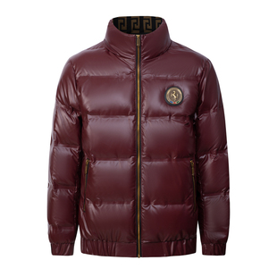 皮尔卡丹羽绒服男冬季新款短款休闲立领亮面加厚鸭绒时尚高端外套