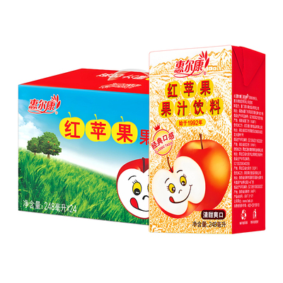 惠尔康红苹果果汁饮料整箱苹果汁