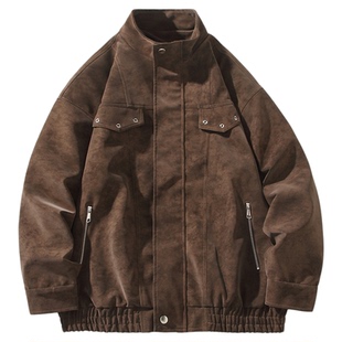 唐狮集团DESSO复古pu皮衣外套男2025新款秋季男生冬装男士厚夹克