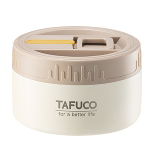 日本泰福高3层真空保温饭盒户外保温保冷便当盒316不锈钢饭盒粥桶