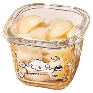 外带玻璃小号咸菜碗密封保鲜饭盒迷你酸奶办公室辣椒酱调料蘸料碗