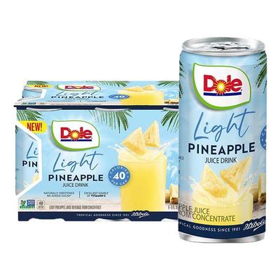 Dole/都乐菲律宾进口轻甜菠萝汁177ml*6罐果汁饮料饭搭子饮品
