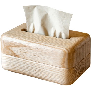 掬涵实木纸巾盒抽纸盒家用茶几客厅高档轻奢简约面纸餐巾纸收纳盒
