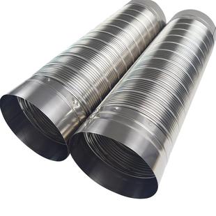脱排油烟机排烟管304不锈钢烟道管180耐高温金属排烟硬管防鼠烟道
