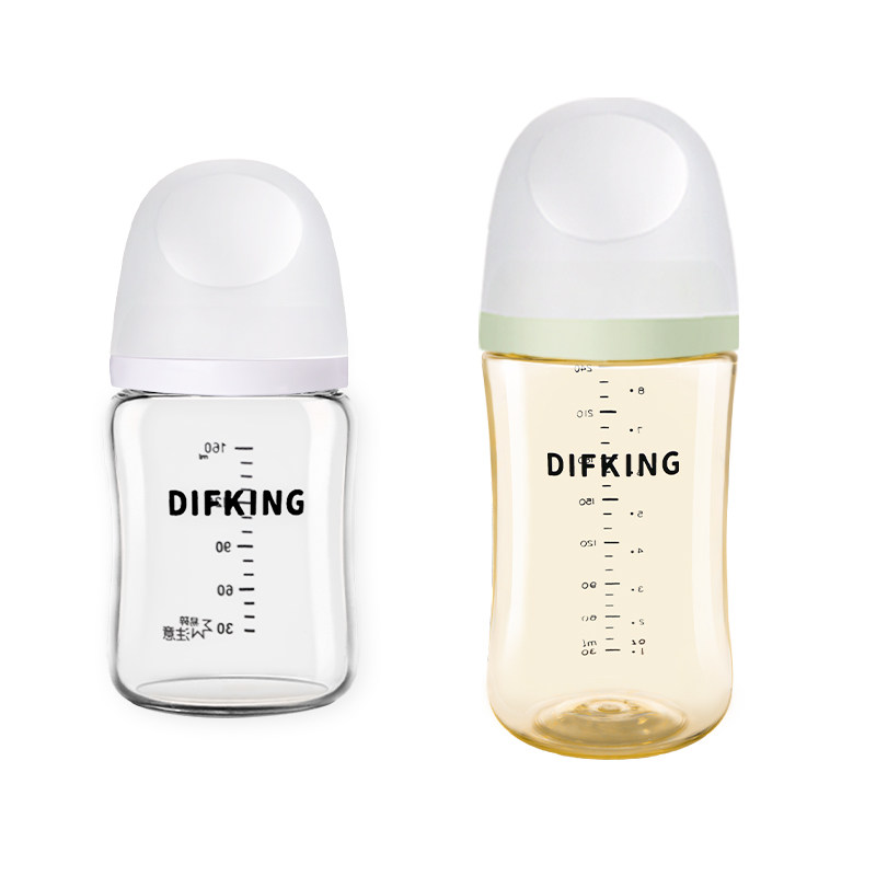DIFKING奶瓶配件适配于pigeon贝亲奶瓶替换瓶身PPSU玻璃三代330ml