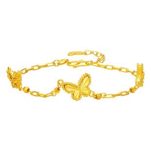 【百亿补贴】TSL谢瑞麟蝴蝶黄金手链5G黄金足金手链计价首饰XM866