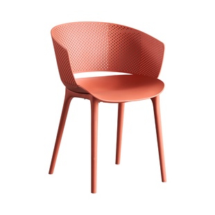 轻奢成人家用塑料靠背餐椅卧室梳妆台洽谈椅子镂空图书馆休闲凳子