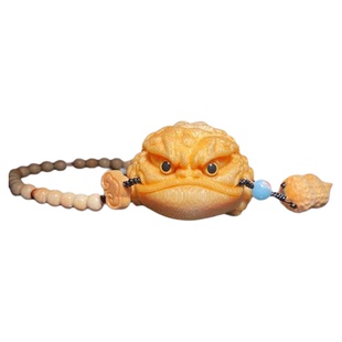 网红同款文玩竹根雕竹雕蟾蜍实心竹雕盘玩三足金蟾手把件玉竹把件