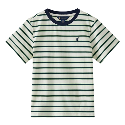 撞色条纹短袖T恤POLOWALK