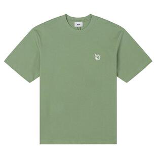 【自营】MLB短袖男装女装情侣上衣抹茶色半袖运动休闲服经典标T恤