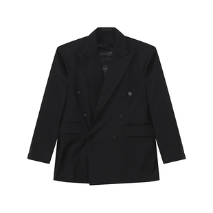 春秋大牌感浅灰色高智感西装套装男款韩版宽松时髦气质西服两件套